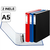 Caiet mecanic A5 cu 2 inele, HERLITZ, ALEGE CULOAREA: Rosu - Papet
