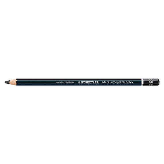 Creion Staedtler Grafit Lumograph Black cu varf gros 6B ST-100B-6B - Papet