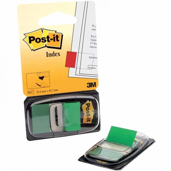 Post-it index 3M, 50 buc/set, verde - Papet