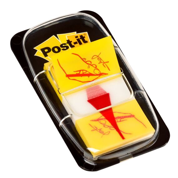 Post-it index 3M, 50 buc/set, INDICATOR Semnatura, galben - 2Papet