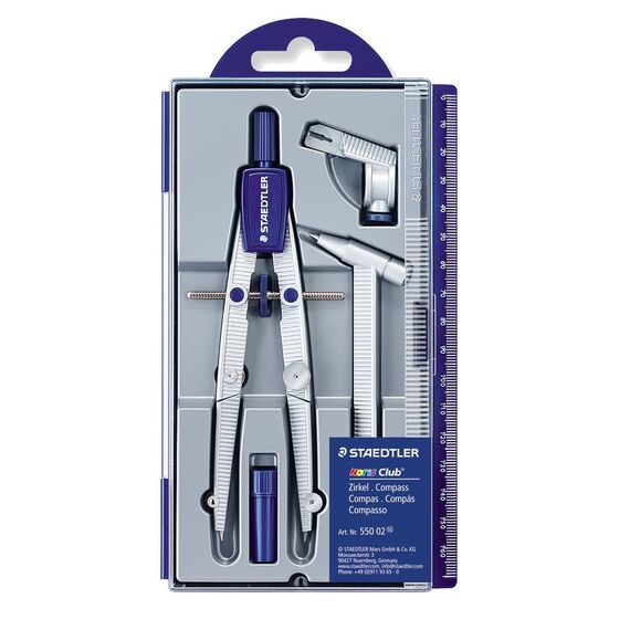 Compas scolar 4 piese, STAEDTLER Noris - Papet