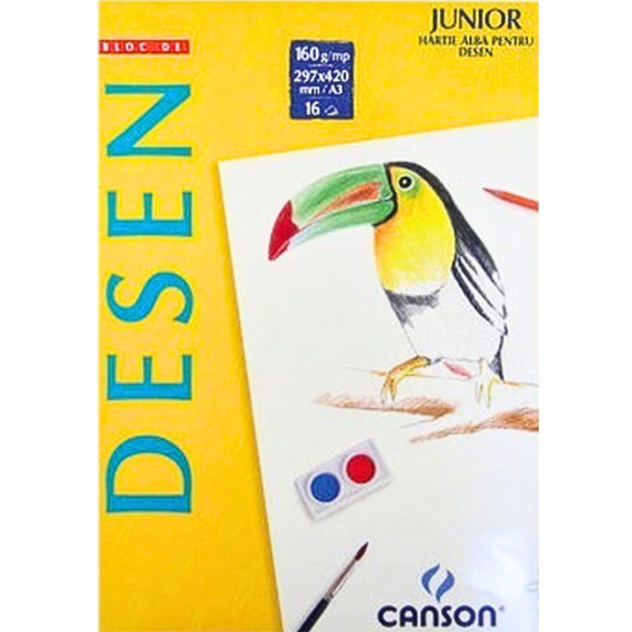 Bloc de desen A3, 160g/mp, 16 file, CANSON - Papet