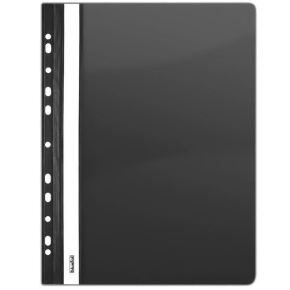 Dosar plastic cu sina si multiperforatii BIURFOL Negru - Papet