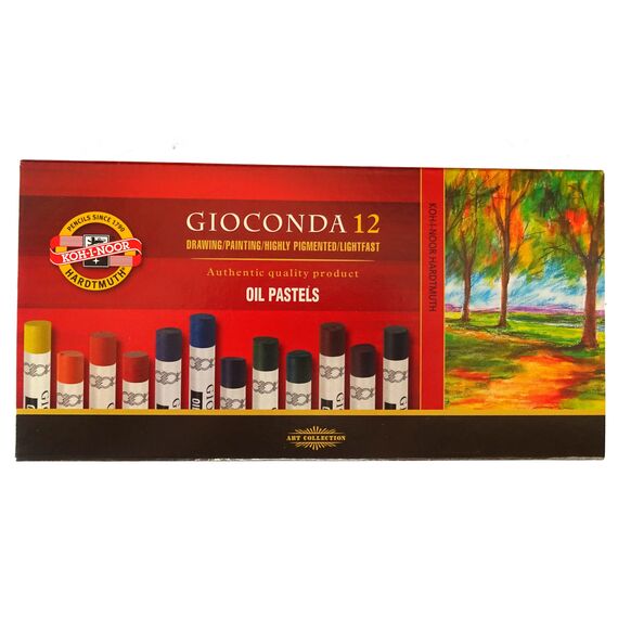 Set creta uleioasa rotunda Gionda Koh-I-Noor 12 culori/set  K8352-12 - Papet