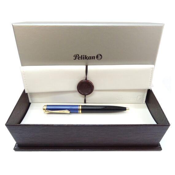Pix placat cu aur, PELIKAN Souveran K600, Negru/Albastru - 2Papet
