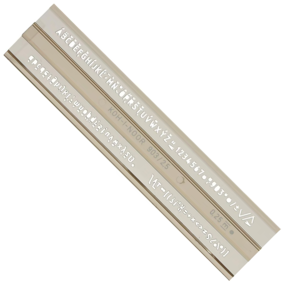 Sablon cu Litere si Cifre 2.5 mm KOH-I-NOOR Iso - Papet