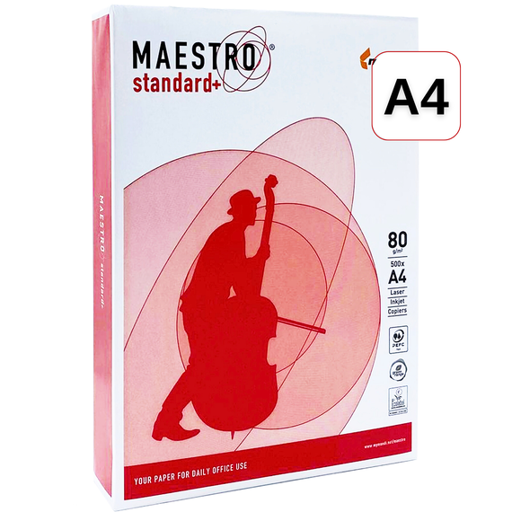 Hartie MAESTRO Standard+, A4, 80g/mp, 500 coli/top - Papet