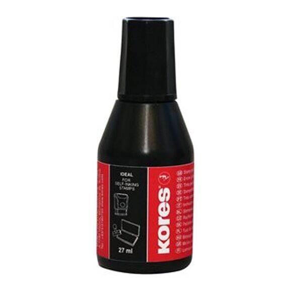 Tus stampile KORES, 27 ml, negru - Papet