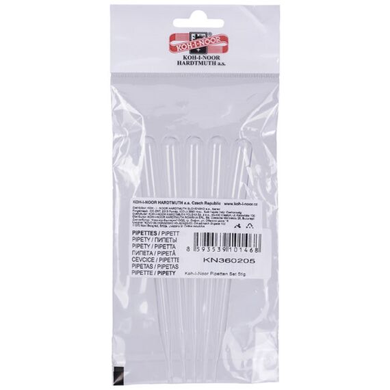 Set 5 pipete din plastic, KOH-I-NOOR, nr.203 - 2Papet