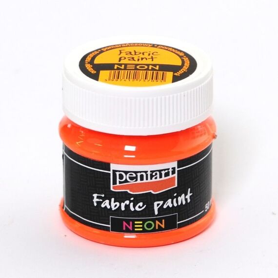 Culori textile 50 ml Neon Orange, Pentart P20177 - Papet