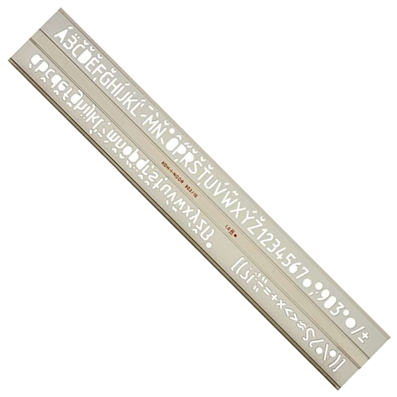 Sablon cu Litere si Cifre 10 mm KOH-I-NOOR Iso - Papet
