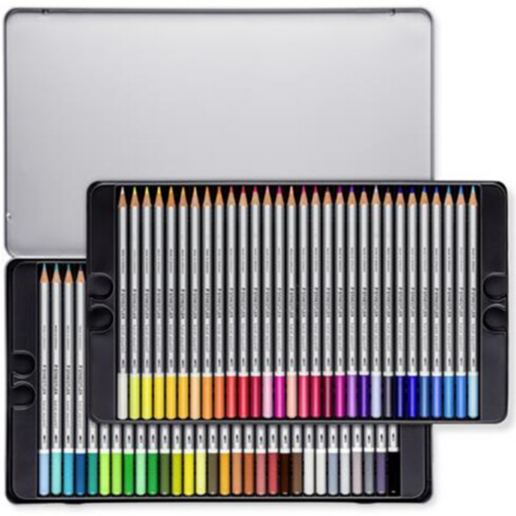 Creioane colorate STAEDTLER Karat Aquarell, cutie metalica, 60 culori/set - Papet
