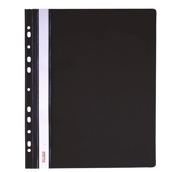 Dosar plastic cu sina si multiperforatii BIURFOL Negru - 2Papet