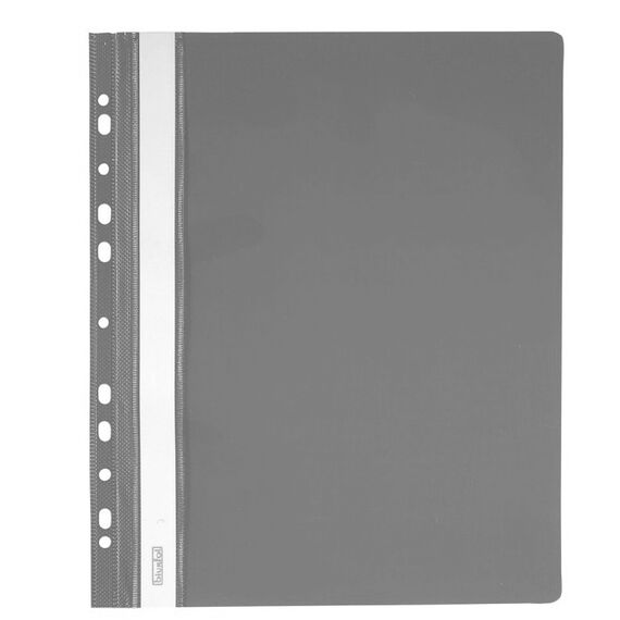 Dosar plastic cu sina si multiperforatii BIURFOL Gri - 2Papet