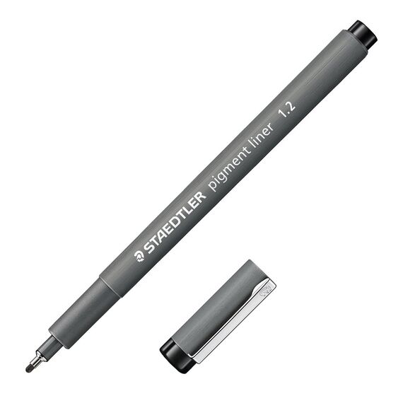 Pigment liner negru, STAEDTLER, ALEGE GROSIMEA: 1.2 mm - Papet