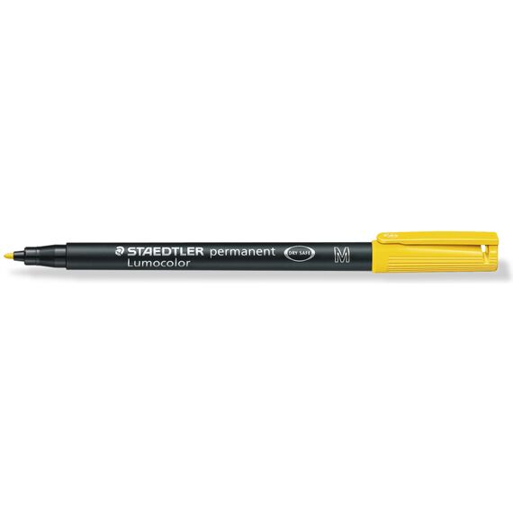 Marker permanent 1.0 mm, STAEDTLER Lumocolor M, ALEGE CULOAREA: Galben - Papet