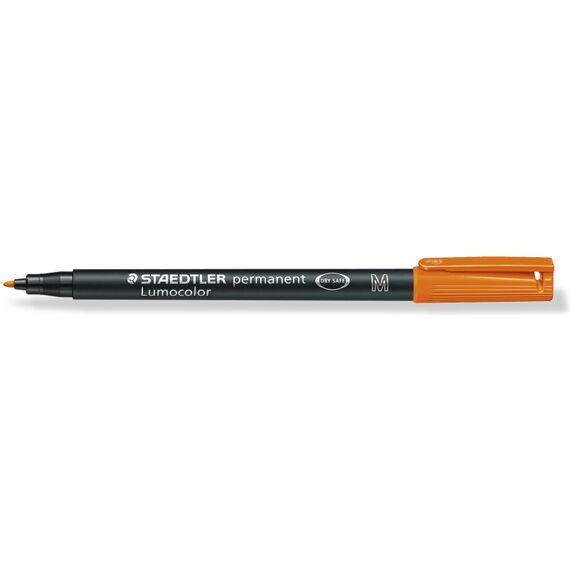 Marker permanent 1.0 mm, STAEDTLER Lumocolor M, ALEGE CULOAREA: Portocaliu - Papet