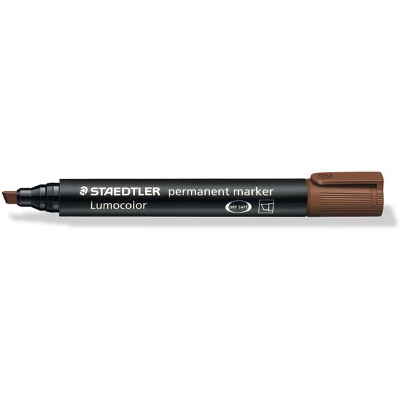 Marker permanent cu varf tesit, STAEDTLER Lumocolor, ALEGE CULOAREA: Maro - Papet