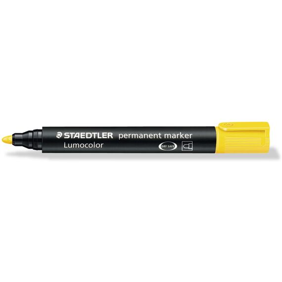 Marker permanent cu varf rotund STAEDTLER Lumocolor, ALEGE CULOAREA: Galben - Papet