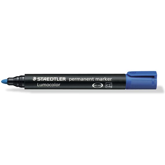 Marker permanent cu varf rotund STAEDTLER Lumocolor, ALEGE CULOAREA: Albastru - 2Papet