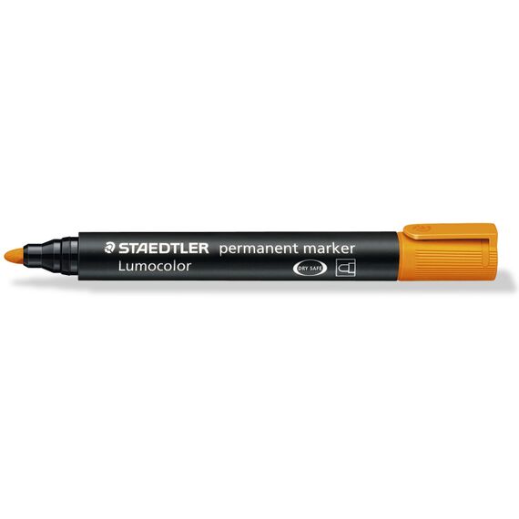 Marker permanent cu varf rotund STAEDTLER Lumocolor, ALEGE CULOAREA: Portocaliu - Papet