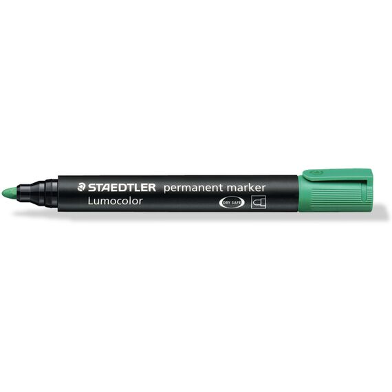 Marker permanent cu varf rotund STAEDTLER Lumocolor, ALEGE CULOAREA: Verde - Papet