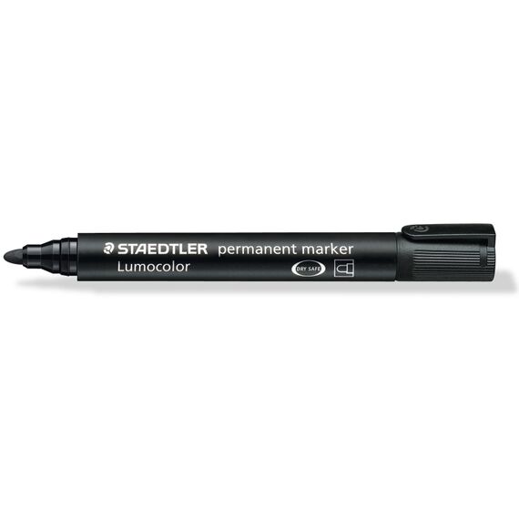 Marker permanent cu varf rotund STAEDTLER Lumocolor, ALEGE CULOAREA: Negru - Papet