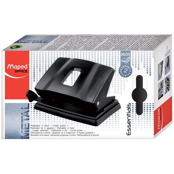 Perforator metalic, MAPED Essentials, 25 coli. Negru - 2Papet