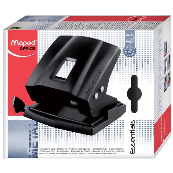 Perforator metalic, MAPED Essentials, 35 coli, Negru - 2Papet