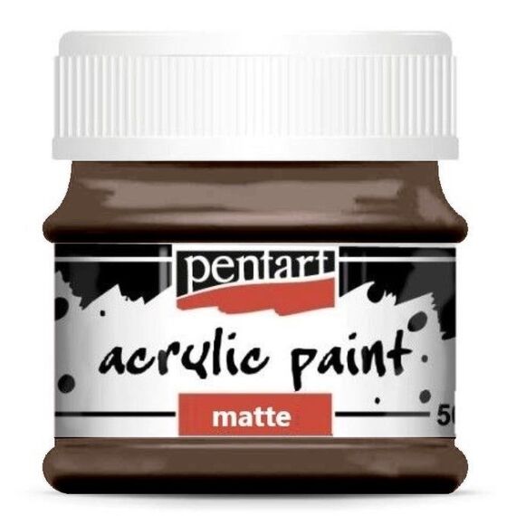 Culoare acrilica mata, 50 ml, PENTART Matte, ALEGE CULOAREA: Light Brown - 2Papet