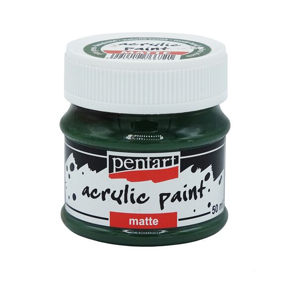 Culoare acrilica mata, 50 ml, PENTART Matte, ALEGE CULOAREA: Pine Green - Papet