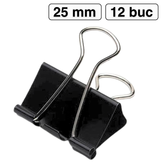 Clips 25 mm, 12 buc/cutie, B4U - Papet