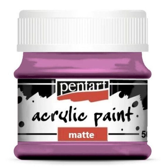 Culoare acrilica mata, 50 ml, PENTART Matte, ALEGE CULOAREA: Mallow - 2Papet
