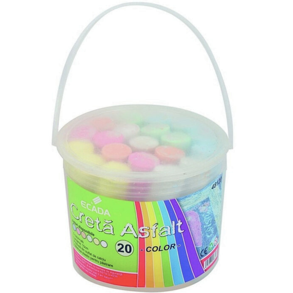 Creta colorata asfalt, 20 buc/set, ECADA - Papet
