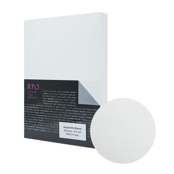 Carton invitatii A4, 200g/mp, Acquerello Bianco - 2Papet