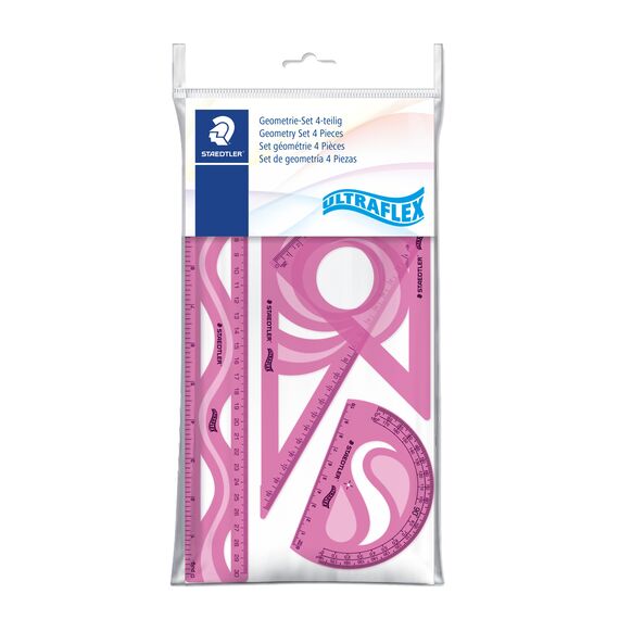 Set Geometrie, plastic flexibil, 4 piese, STAEDTLER Ultraflex - 2Papet