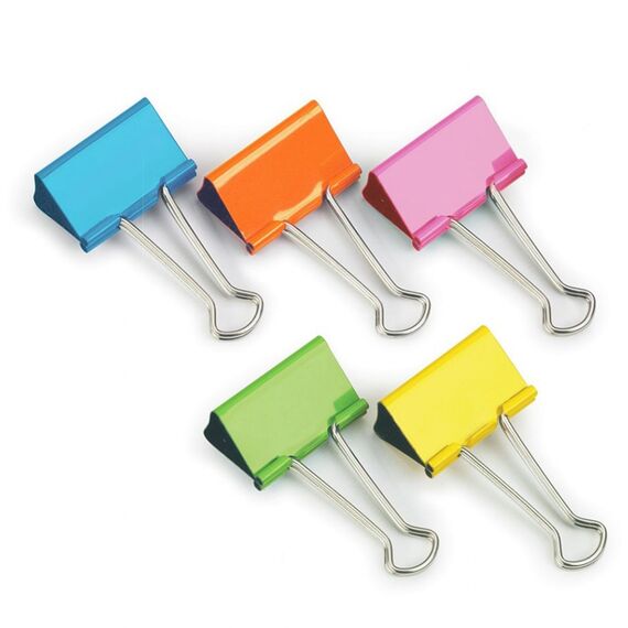 Clips color 19mm, 10 buc/cutie, RAPESCO - 2Papet