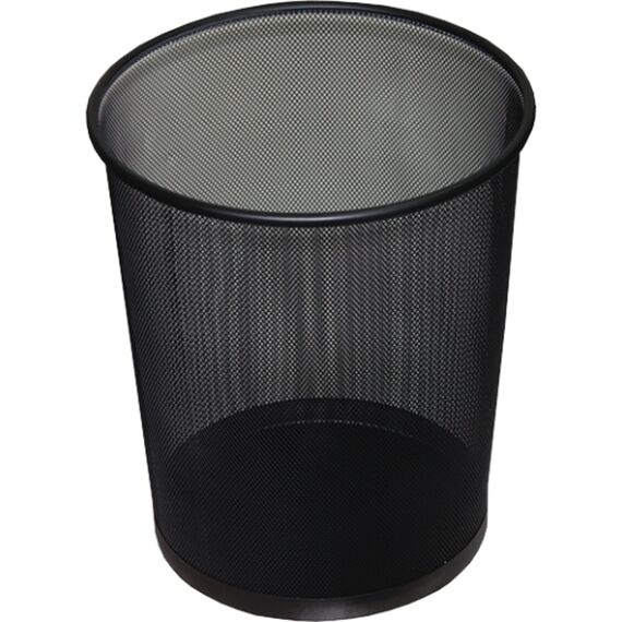 Cos de birou metalic 10L, negru, Mesh - 2Papet