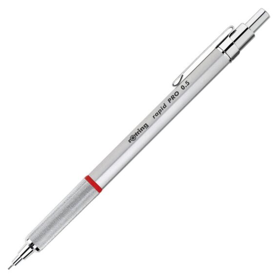 Creion mecanic ROTRING Rapid Pro, ALEGE GROSIMEA: 0.5 mm - argintiu - 2Papet