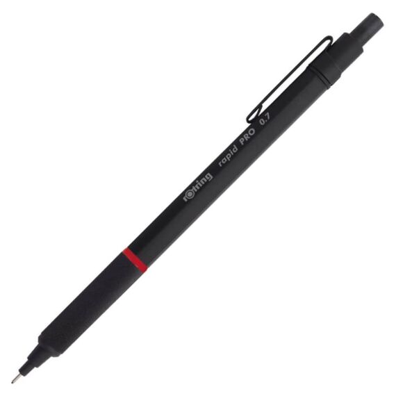 Creion mecanic ROTRING Rapid Pro, ALEGE GROSIMEA: 0.7 mm - negru - 2Papet