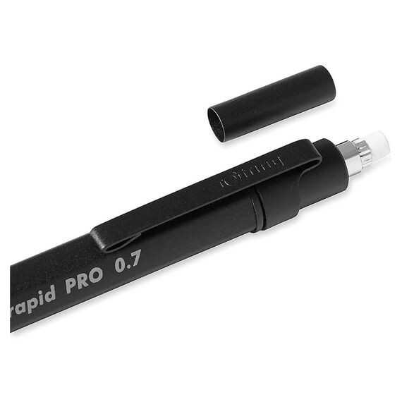 Creion mecanic ROTRING Rapid Pro, ALEGE GROSIMEA: 0.7 mm - negru - 4Papet