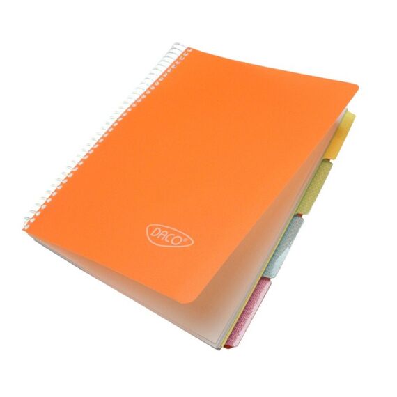 Caiet A4 cu spirala, 5 subiecte, coperta plastic, 200 file, DACO Eminent - 6Papet