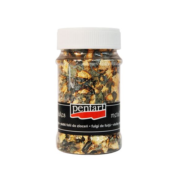 Fulgi de foita M2 imitatie aur albastru Pentart P2498 - Papet