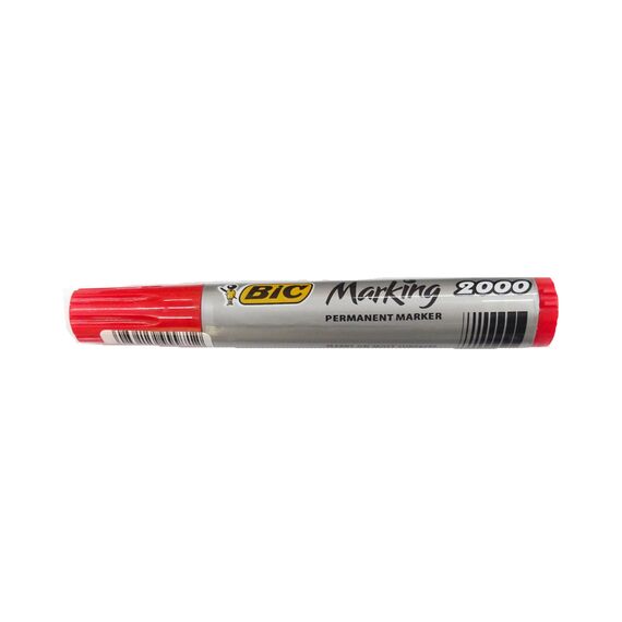 Marker permanent cu varf rotund, BIC 2000, ALEGE CULOAREA: Rosu - Papet