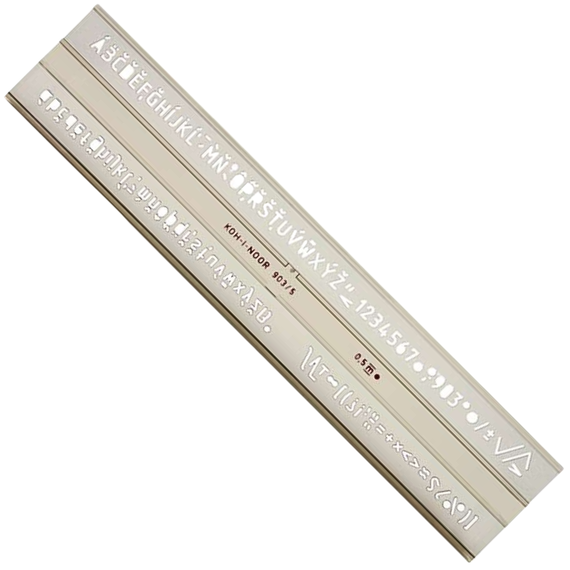 Sablon cu Litere si Cifre 5 mm KOH-I-NOOR Iso - Papet