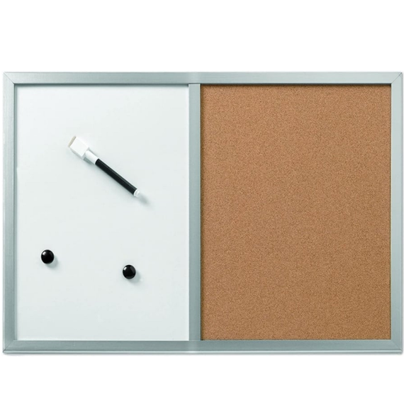 Tabla magnetica si panou de pluta HERLITZ, 40 x 60cm - Papet
