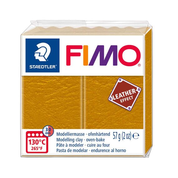 Lut polimeric Fimo LEATHER Effect OCHRE, 57g, STH-8010-179 - Papet