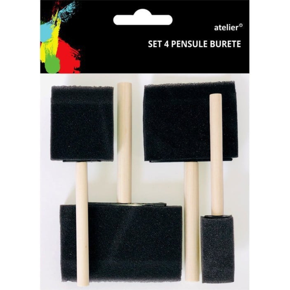Pensule burete 4 buc/set,  ATELIER - Papet