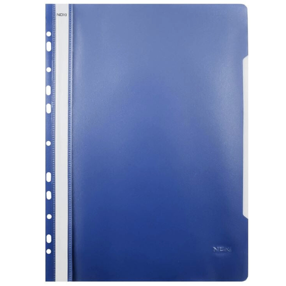 Dosar plastic cu sina si multiperforatii NOKI Bleumarin - Papet