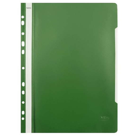 Dosar plastic cu sina si multiperforatii NOKI Verde - Papet